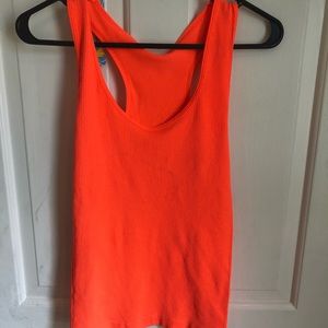 Neon orange racer back